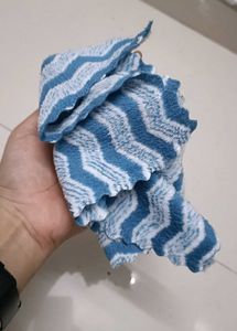 Blue Chevron Patterned Cleaning Cloth