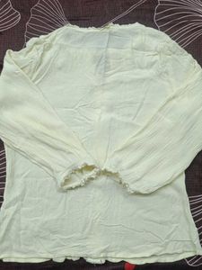 Yellow Girl's Top (Age 10–12 Years)