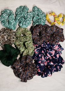 Set of 20 Floral Scrunchies