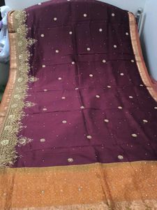 Elegant Embroidered Silk Saree