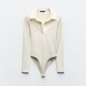 Zara Bodysuit - Long Sleeve, Collared