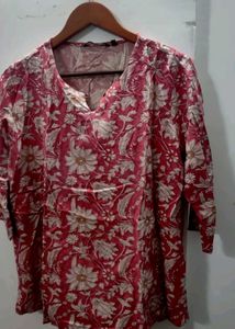 Beautiful Floral Print short Kurta