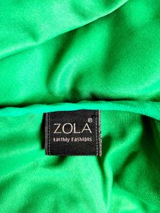 Elegant Green &amp; Gold Ethnic Gown