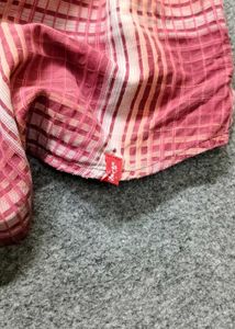 Levi's Red Plaid Short Sleeve Boxy Shirt