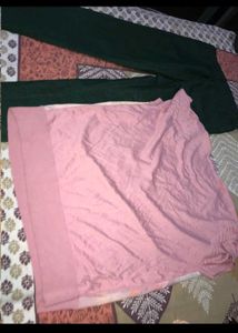 Elegant top with pants green