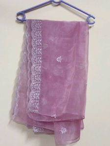 pink organza duppata