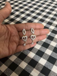Heart-Shaped Dangle Earrings