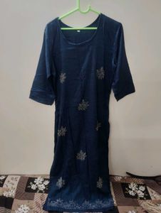Elegant Blue Embroidered Kurta