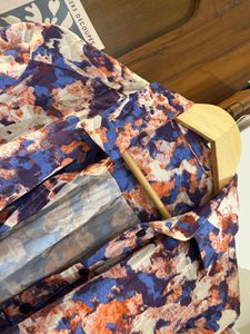 Abstract Print Button-Up Shirt