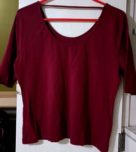 "Ginger By Lifestyle" Maroon Top With Freebie