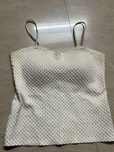 Cream Textured Cami Top