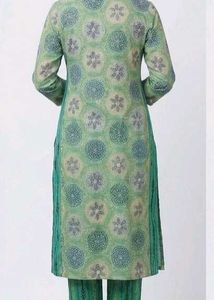 Green Printed Kurta Set with Dupatta