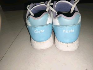Stylish White &amp; Blue Sneakers