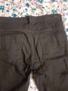 Men's Dark Grey Textured Casual Pants