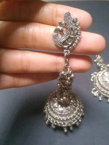 Silver plated Oxidation Jhumka