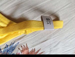 New unused Bright Yellow Cotton Bra