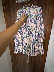 Floral Print Kimono