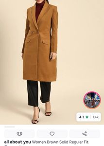 Women's Brown Long Blazer- all about you
