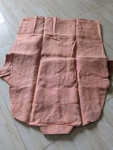 Men's Linen Kurta peach colour.