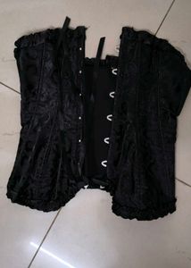 Black Motif Corset Top