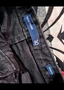 y2k customised printed jeans black charcoal grunge