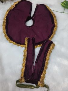Laduu Gopal  Beautiful Meroon Velvet Dress