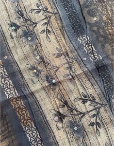 Elegant Printed Saree with Embellishments