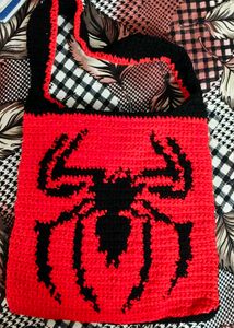Crocheted Spider-Man Sling Bag