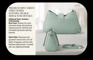 Mint Green Structured Satchel Bag