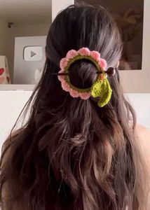 Handmade Crochet Flower Hair Stick Accessories