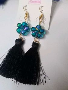 Flower Tassel Earrings