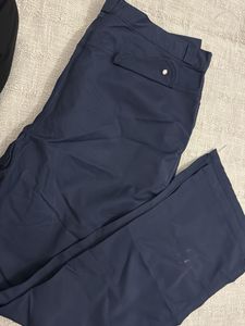 Navy Blue Casual parachute Pants