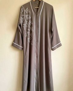 Embroidered Abaya with Scarf