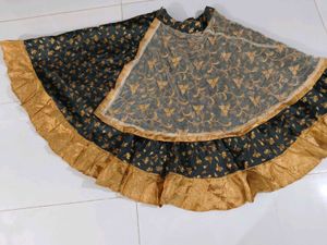 Elegant Dark Green & Gold Lehenga