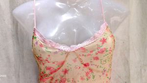 Floral Lace Trim Cami Top