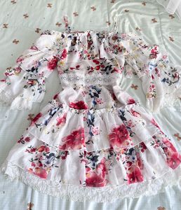 Floral Off-Shoulder Tiered Mini Dress