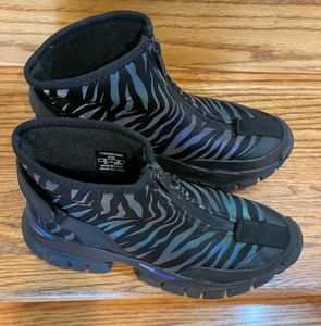 Zara Zebra Print Chunky Boots