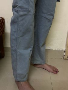 Light Wash Blue Cargo Jeans