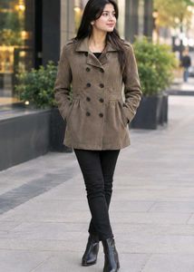 Stylish Double-Breasted Peplum Jacket