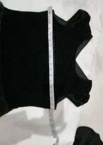 Very Fancy Mini Velvet  Net Short Drees