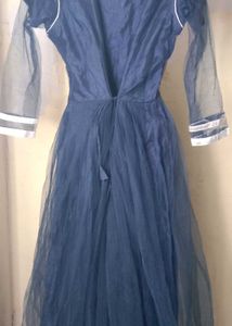 Elegant Blue Embellished Ethnic Gown