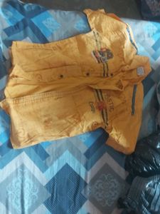 Stylish Yellow Graphic Print Shirt