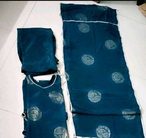 Teal Blue Salwar Kameez Set