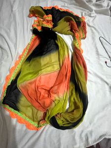 Vibrant Tie-Dye Saree