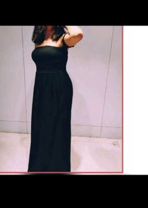 H&amp;M Off Shoulder Gown Black Floor Length