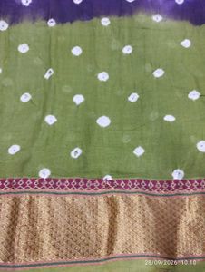 No Use pure cotton bandhini saree.