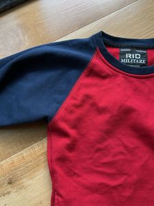 Raglan Red &amp; Navy Pullover Sweatshirt