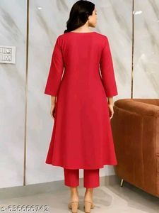 VredeVogel's Exquisite Red Kurta set