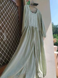 Light Green Sequined Kurta set