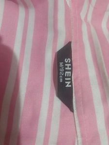 Chic Pink Striped Wrap Top